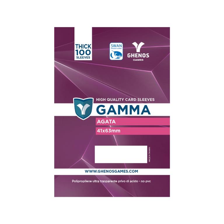 Card sleeves bustine protettive Gamma - AGATA 41x63mm (pack 100) Thick