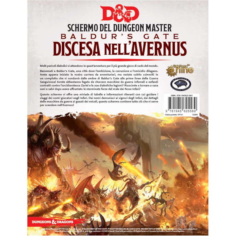 dungeons and dragons 5e discesa nell avernus schermo del master