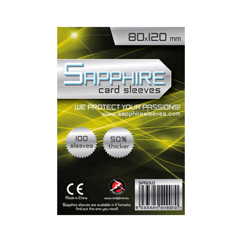 sapphire card sleeves gold 80x120 1