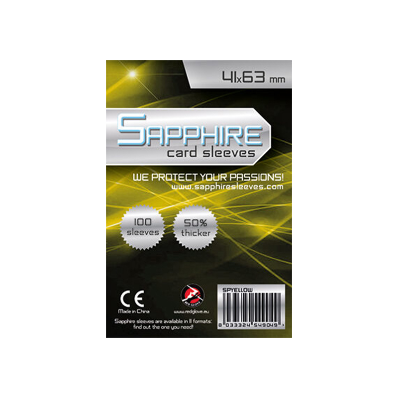 sapphire card sleeves yellow 41x63 1
